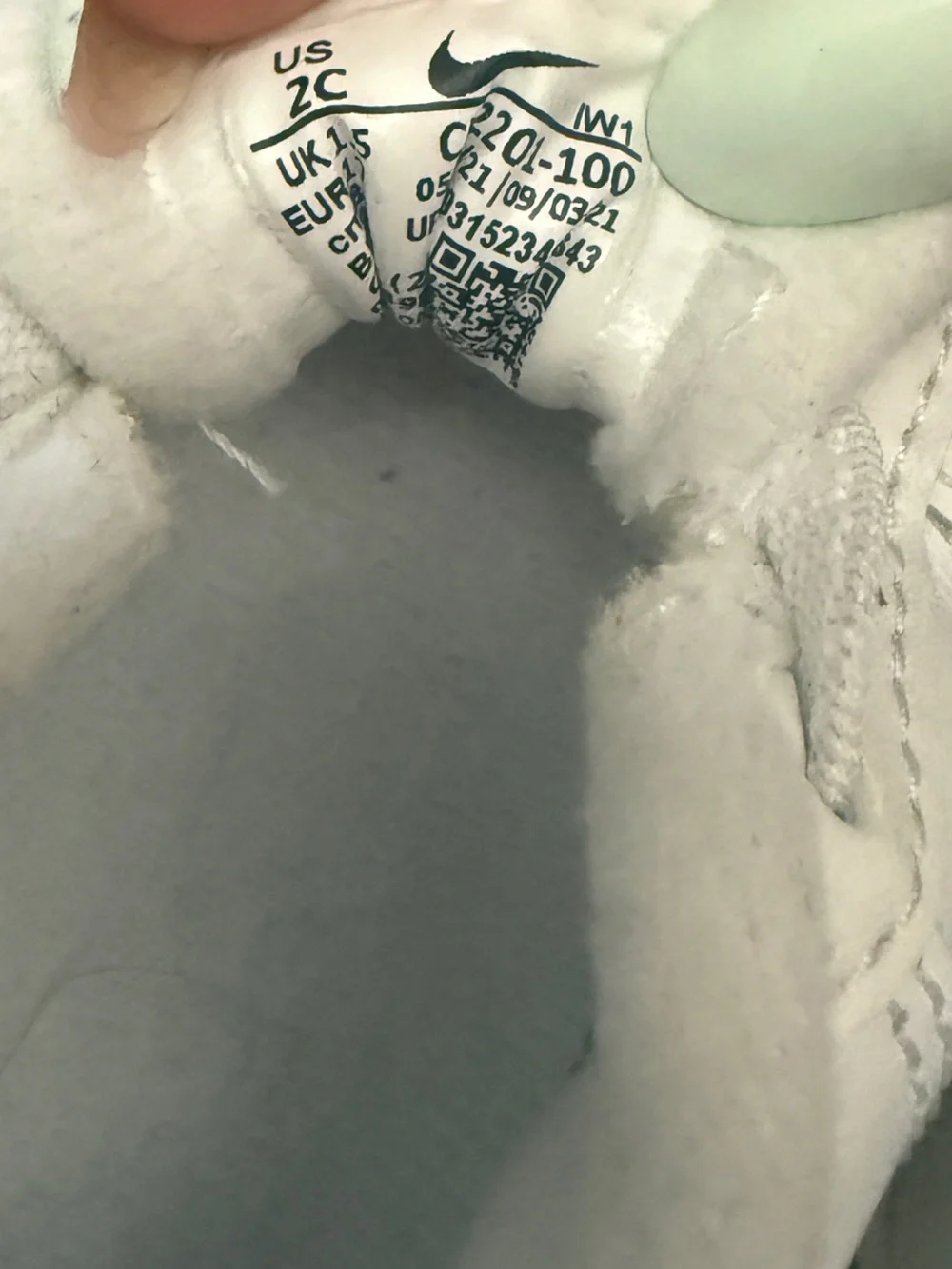Nike Baby White Leather Lace-Up Sneakers